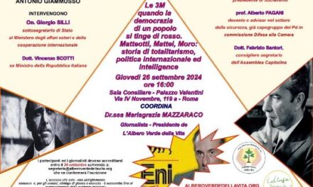 Matteotti, Mattei, Moro: quando la democrazia di un popolo si tinge di rosso. Roma, 26 settembre